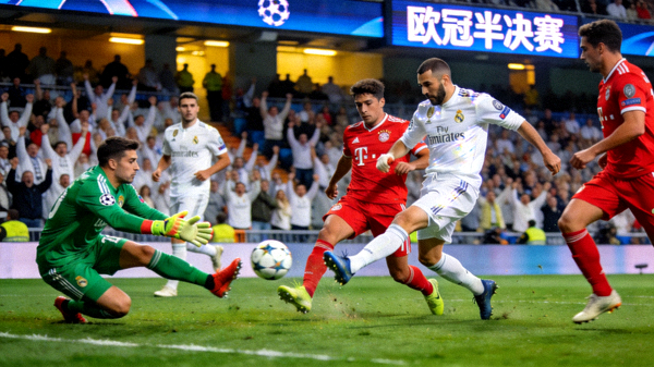 欧冠半决赛皇家马德里对阵拜仁慕尼黑精彩比赛瞬间